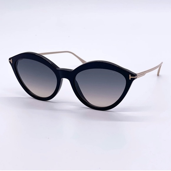 Tom Ford Chloe Authentic Black Gradient Sunglasses Cat Eye‎ FT0663 Italy NWT main image 9